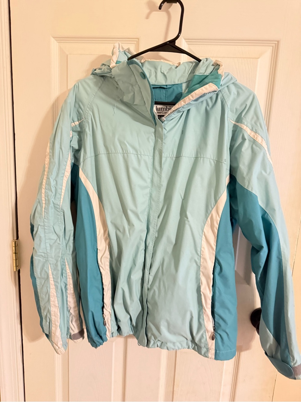 Columbia Women's Aqua & Teal Hooded Ski Jacket
